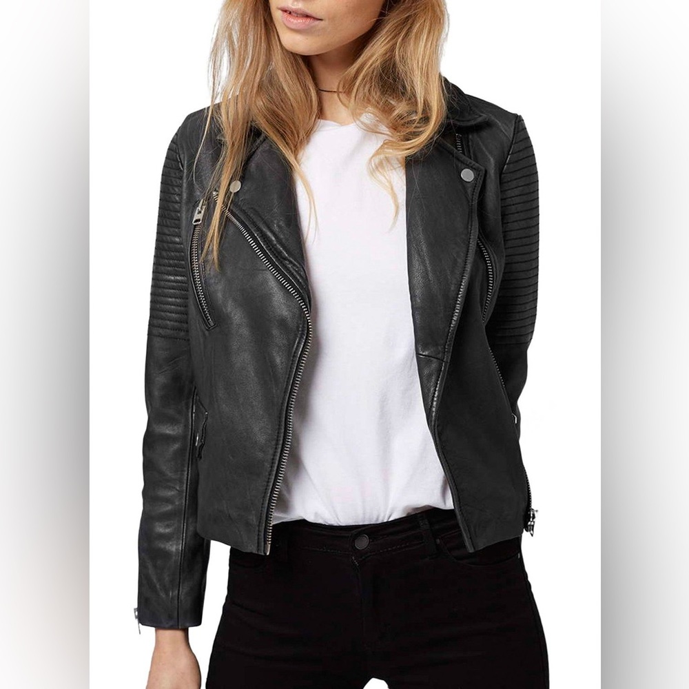 Topshop Faux Leather Jacket